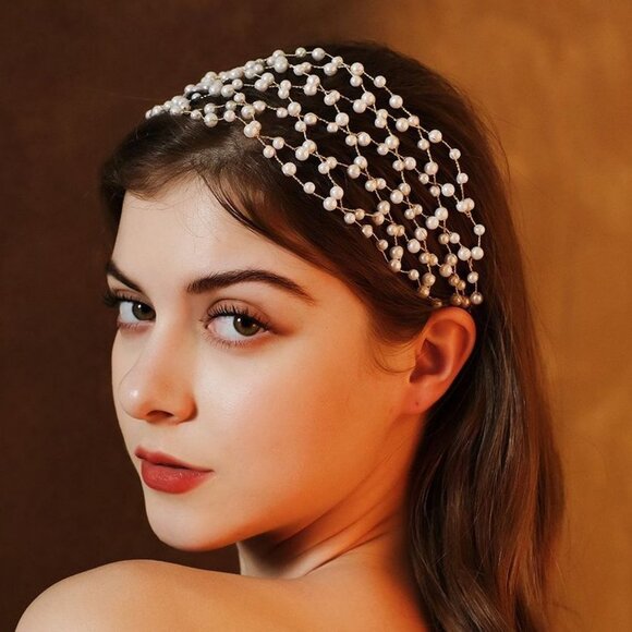 Zara Accessories - Bride Royal Queen Headband Princess Headpieces for Birthday pearl
